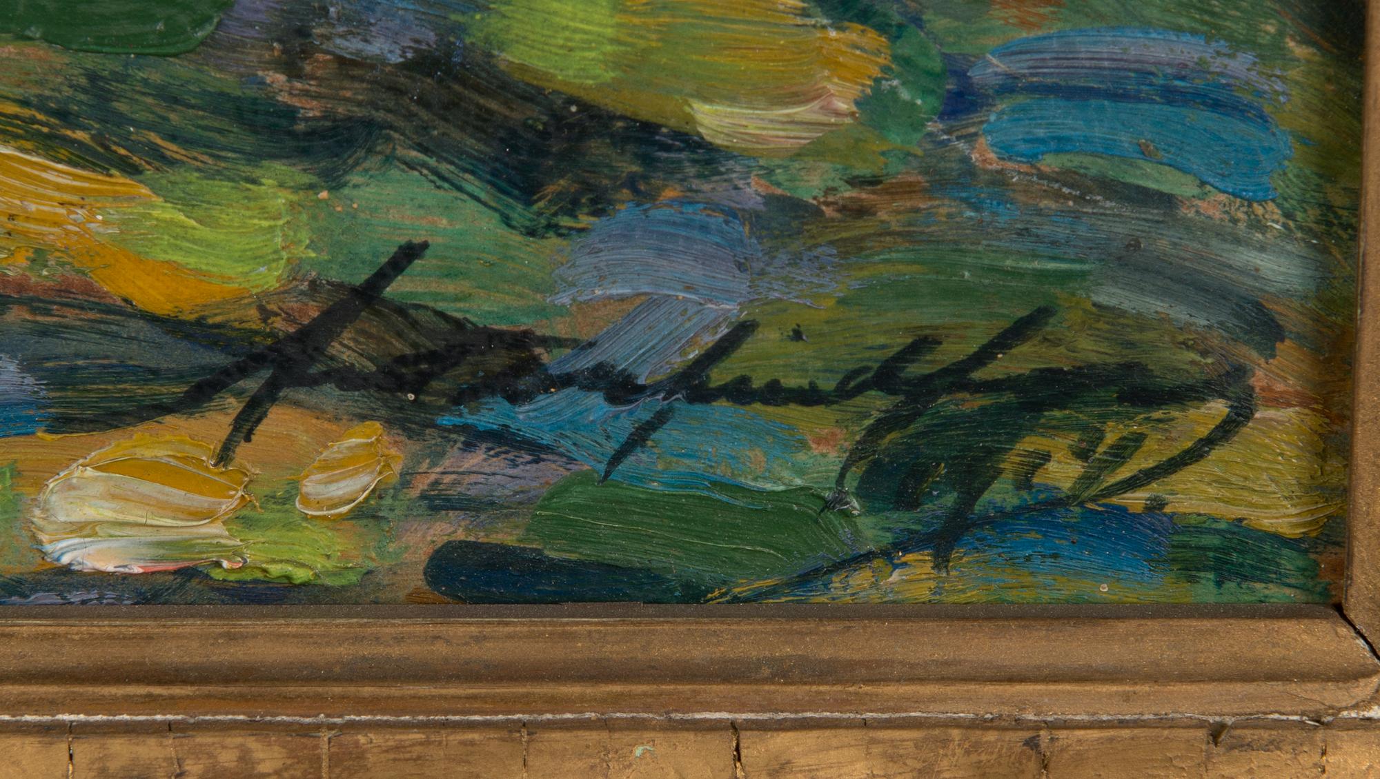 Anton Lindfors, oil on board, signed and dated 1914.