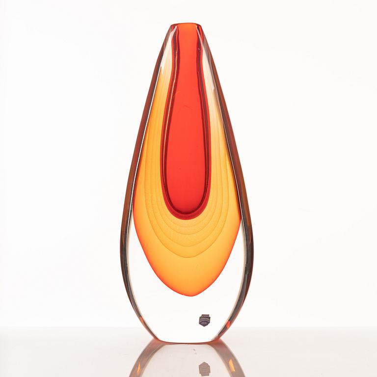 Vas, glas, Cenedese, Murano, Italien, signerad.