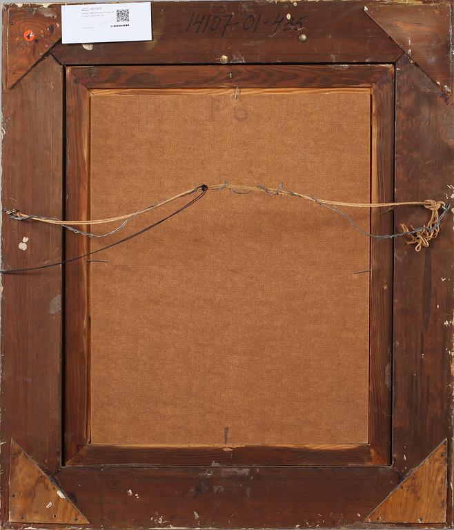 ISAAC GRÜNEWALD, olja på pannå, signerad.