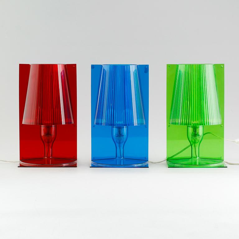 BORDSLAMPOR, 3 st, "Take", Ferrucio Laviani, Kartell, 2000-tal.