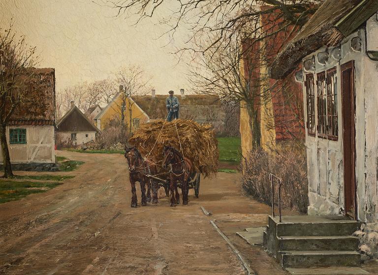 OLE RING,  Oil on canvas, signed.