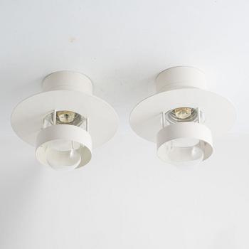 Jens Møller-Jensen, a pair of "Albertslund" ceiling lights, Louis Poulsen, Denmark.