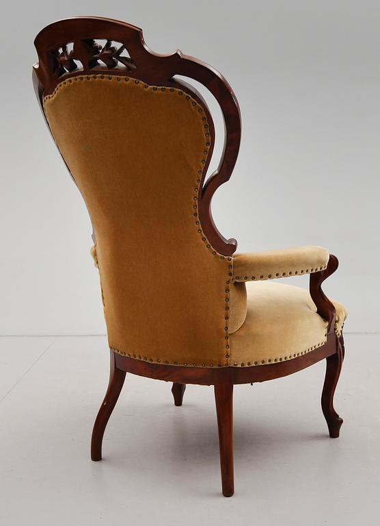 FÅTÖLJ, 1800-talets andra hälft.