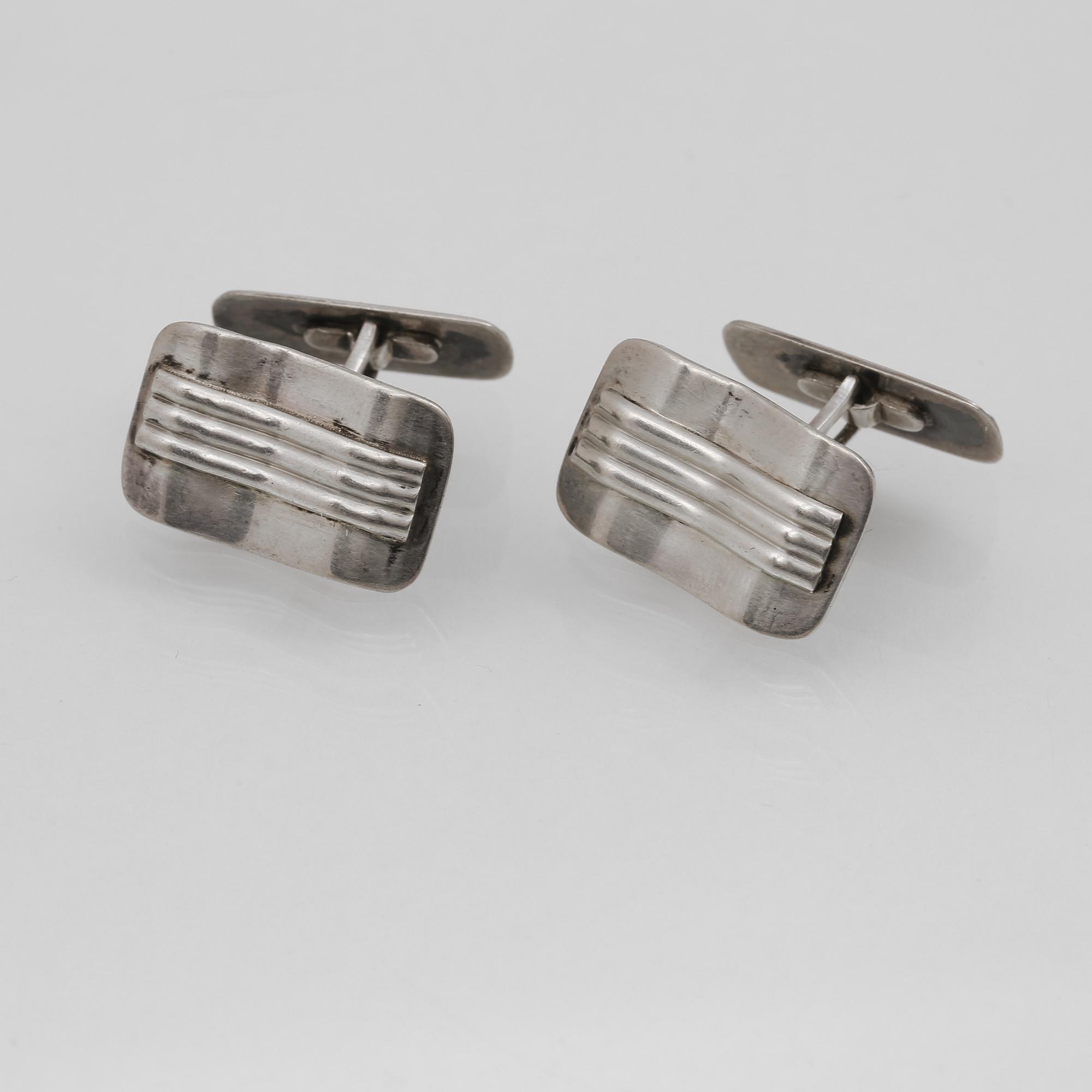 MANSCHETTKNAPPAR, silver. Vikt 8,2 gram.