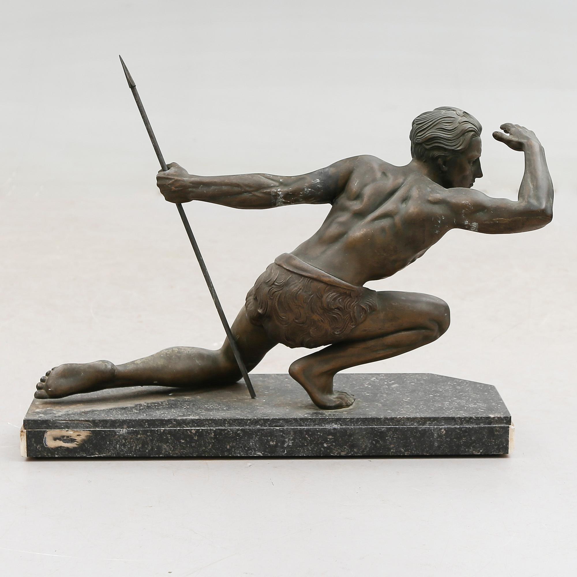 SKULPTUR, bronserad metall, 1900-tal.