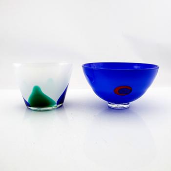 Berit Johansson, two signed bowls, one marked Sjöhyttan 2010.