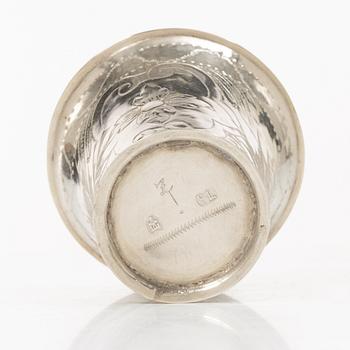 A Swedish silver beaker, mark of Petter Lund, Nyköping 1736.