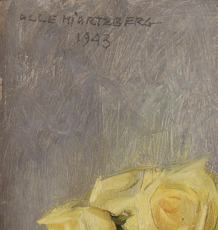 OLLE HJORTZBERG, olja på pannå, signerad Olle Hjortzberg och daterad 1943.