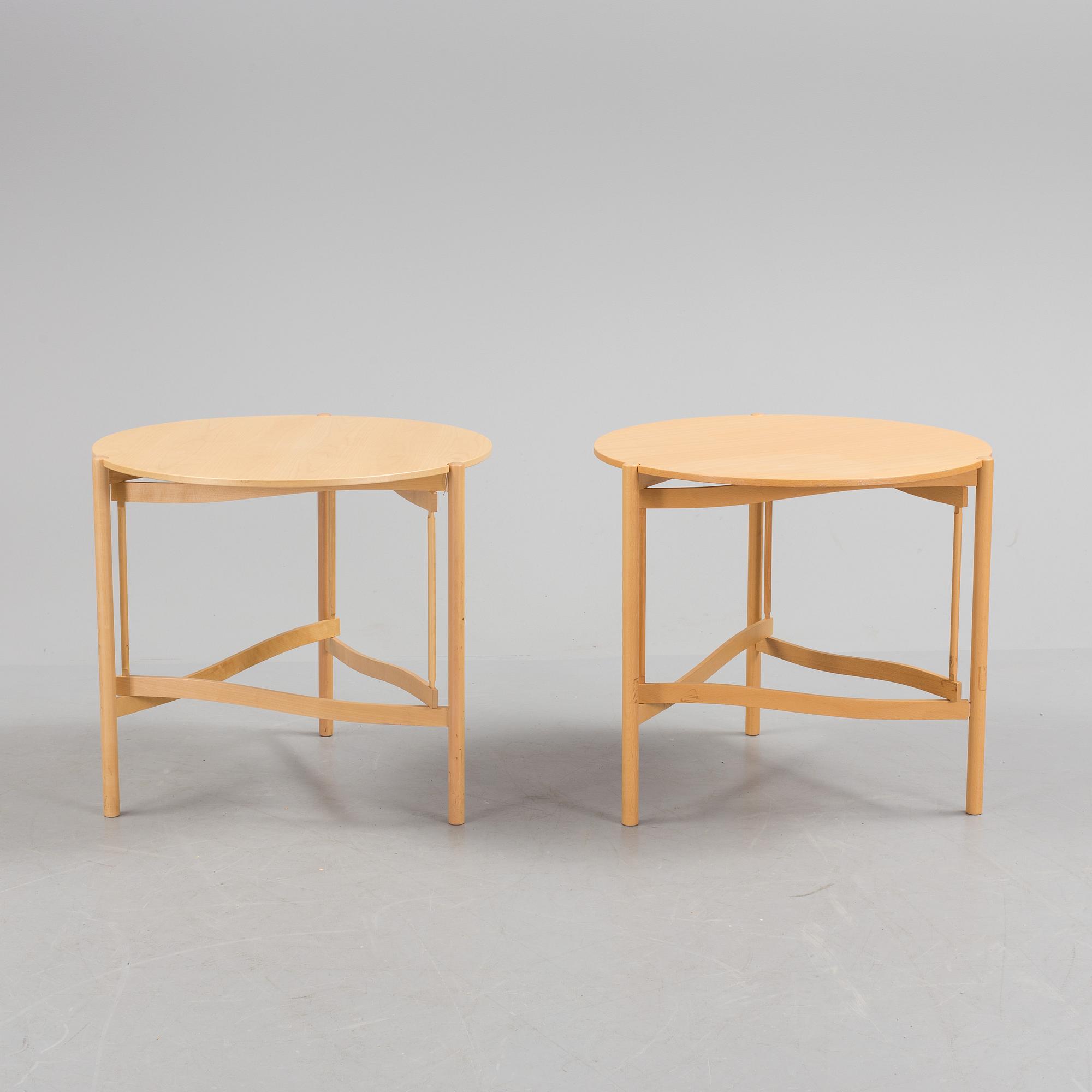 SOFFBORD, ett par, "Tema", design Hans Johansson 1987, Karl Andersson och Söner, Huskvarna.