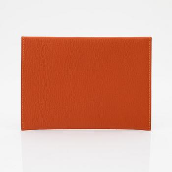 Hermès, A orange leather 'Envelope pouch', 2003.