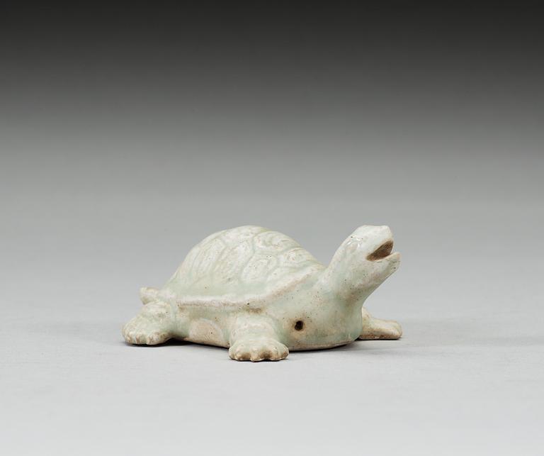 A pale celadon glazed figurine of a turtle, Song dynasty (960-1279).