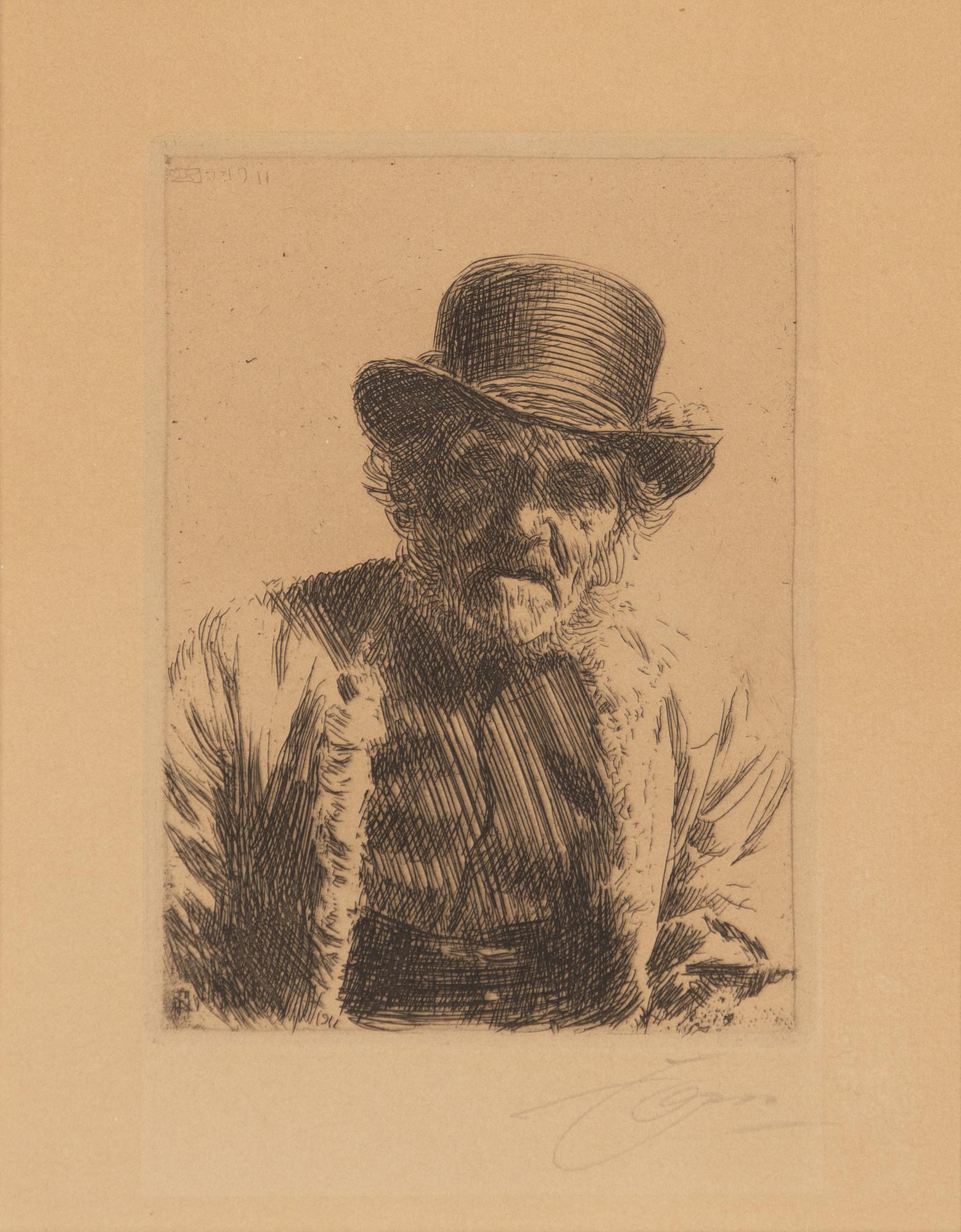Anders Zorn, "Kyrkstöt".