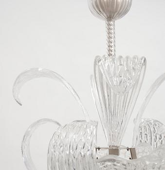 A Fritz Kurz glass celinglamp by Orrefors, Sweden 1940's.