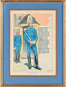 EINAR VON STROKIRCH, efter, 5 st, litografiska tryck, 1910-tal.