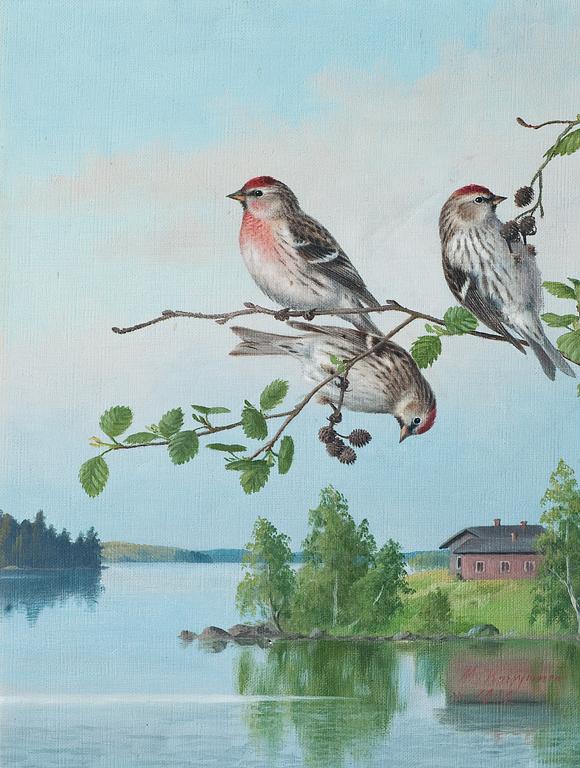 Matti Karppanen, SMALL BIRDS ON A BRANCH.