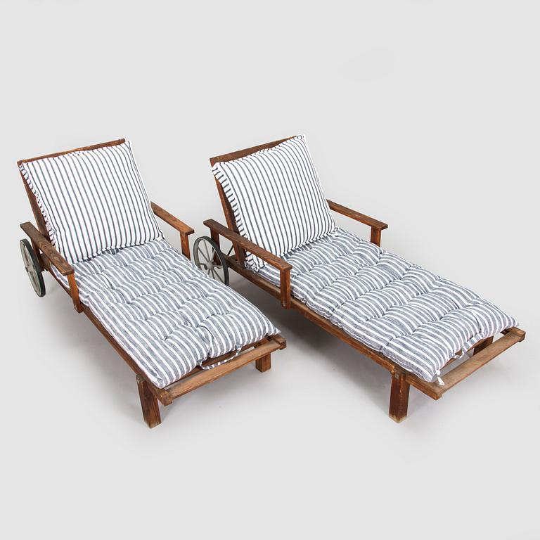 Elsa Stackelberg, a pair of sun loungers, Fri Form, Edsbruk.