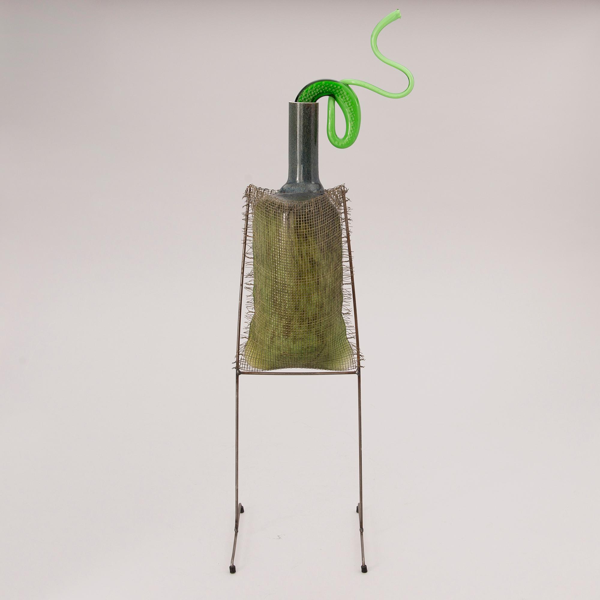 MARKKU SALO, skulptur, signerad Markku Salo, Nuutajärvi Notsjö 1991.