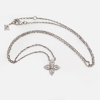 Louis Vuitton, kaulakoru, "Idylle Blossom Pendant", 18K valkokultaa ja timantteja.
