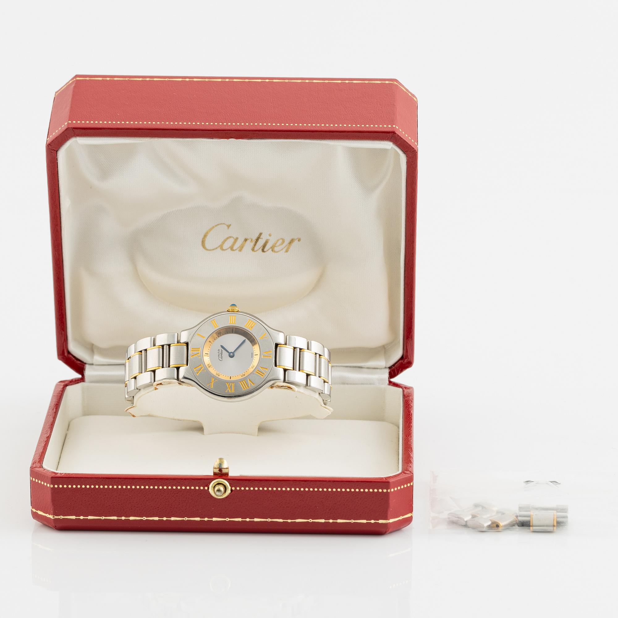 must de CARTIER, Must 21, wristwatch, 28 mm.