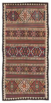 837. CARPET. Antique Shasavan Kilim. 317 x 148 cm.