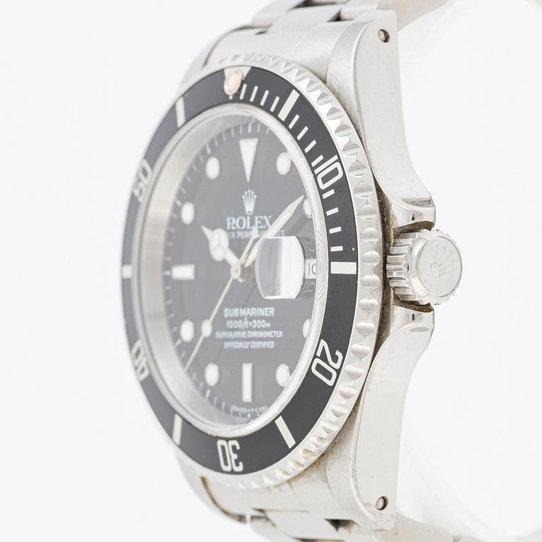 Rolex, Submariner, wristwatch, 40 mm.