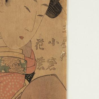 Kitagawa Hidemaro, färgträsnitt, Japan, omkring år 1800.