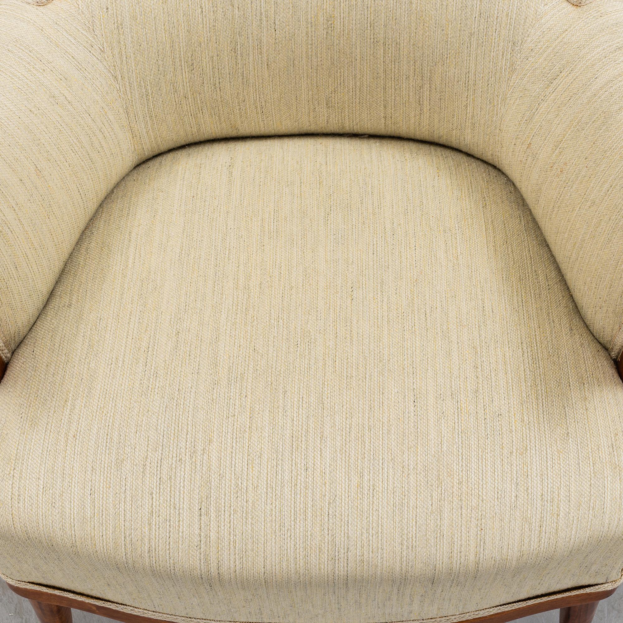 CARL MALMSTEN, a 'Vår fru' mahgonay easy chair from O.H. Sjögren, Tranås.