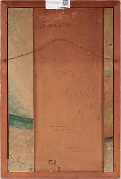 IVAN LÖNNBERG, olja på pannå. Monogramsignerad och daterad Paris 1914 a tergo.