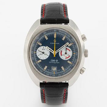 Certina, DS-2 Chronolympic, chronograph, wristwatch, 42.5 x 40.5 (48) mm.