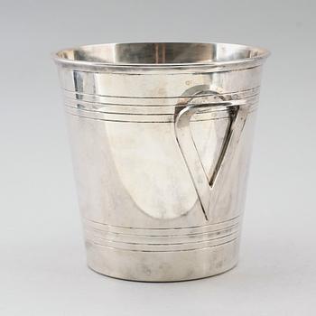 CHAMPAGNEKYLARE, försilvrad mässing, St Médard, 1900-talets mitt.