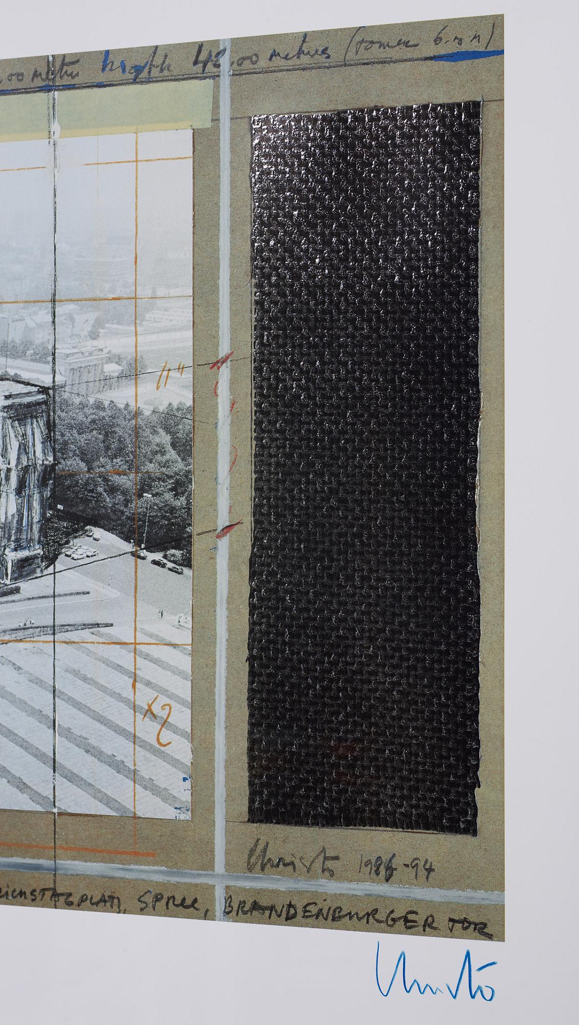 Christo & Jeanne-Claude, offset in colours with application. Signed.