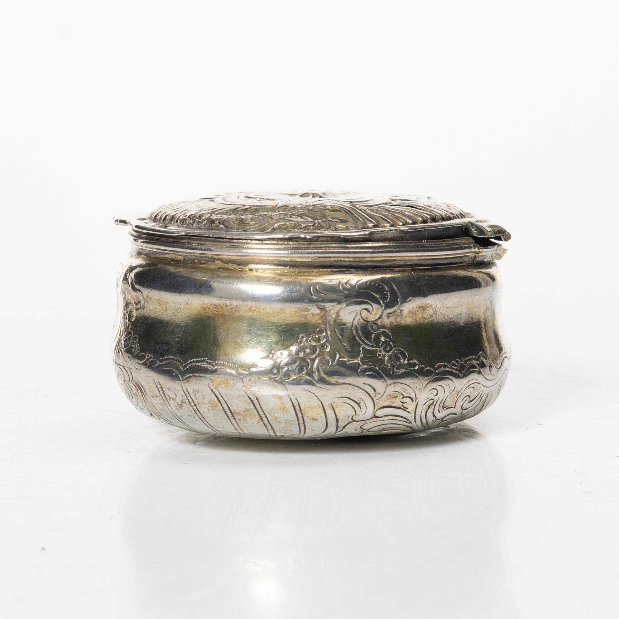 A silver gilt Rococo box, 18th century.