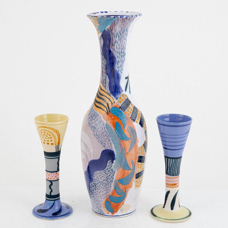 Herman Fogelin, keramik, 4 delar, signerat.