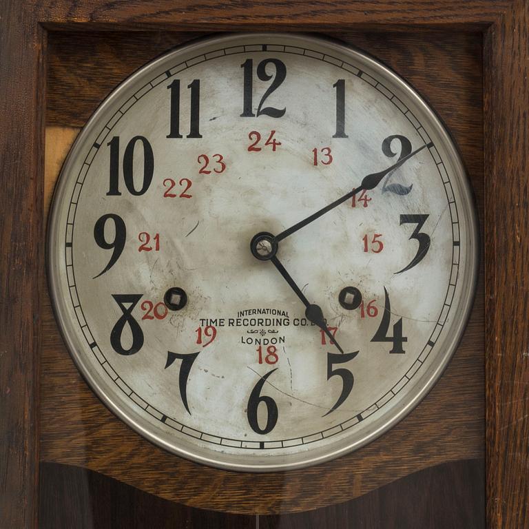 TIMECLOCK, International Time Recording Co, London, early 20th century.