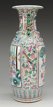 A 19th cent polychrome floor vase, late Qing dynasty.