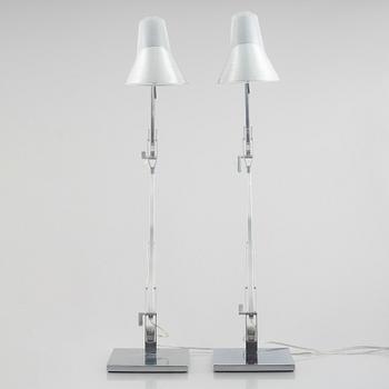 Antonio Citterio, a pair of Kelvin T LED, desk top lamps, Flos.