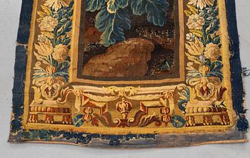 A tapestry, "Verdure", tapestry weave, "entre-fenêtre", Aubusson around 1700-first half of the 18th century.