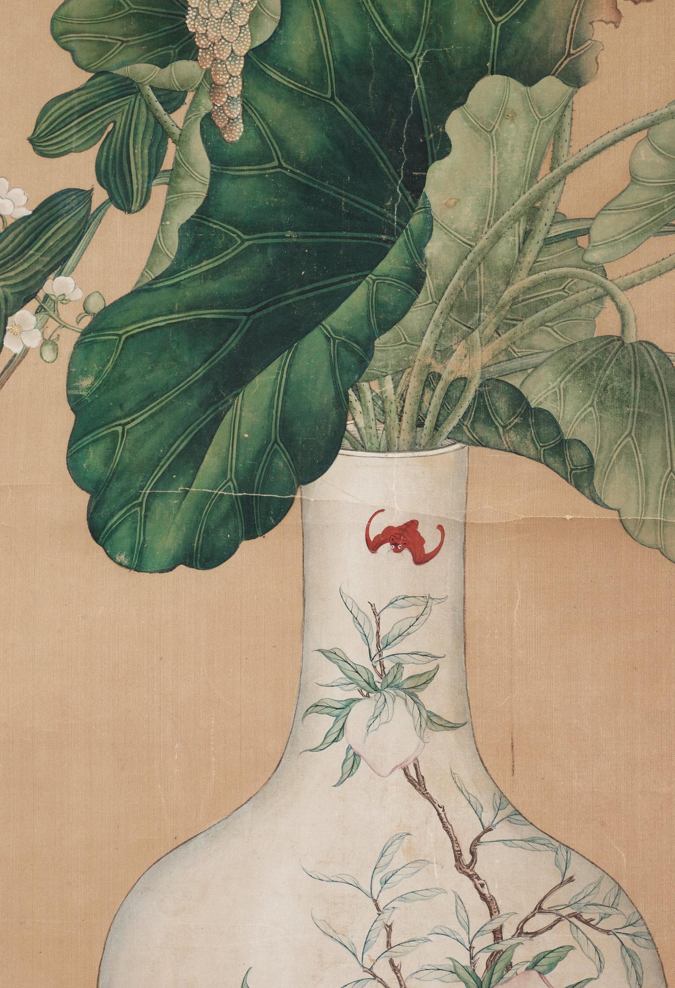 RULLMÅLNING, kopia efter Jiao Bingzhen (1689-1726), Qingdynastin, 1800-tal.
