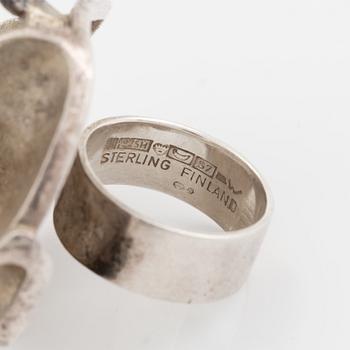 Björn Weckström, ring "Jaaras dröm", sterlingsilver. Lapponia, Finland, 1971.