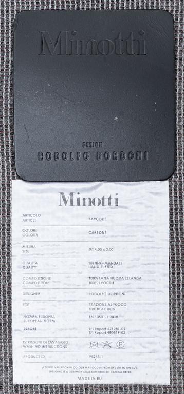 Rodolfo Dordoni, Matta, "Dibblets Barcode", Minotti, Italien. ca 400 x 300 cm.