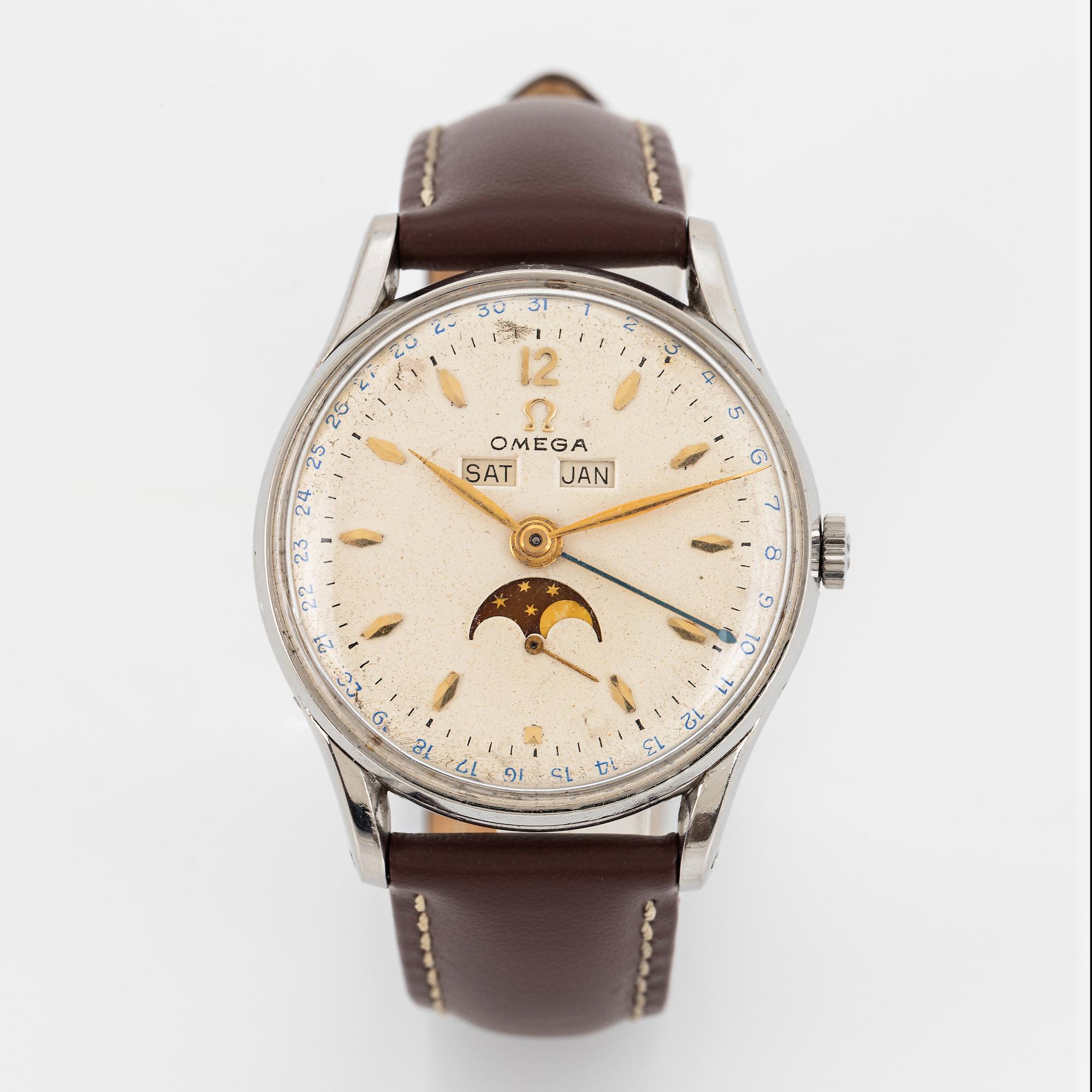 Omega, Cosmic, Triple Calendar, armbandsur, 35 mm.