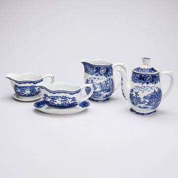 SERVIS, 86 delar, porslin, "Landskap" Arabia 1964-1971.