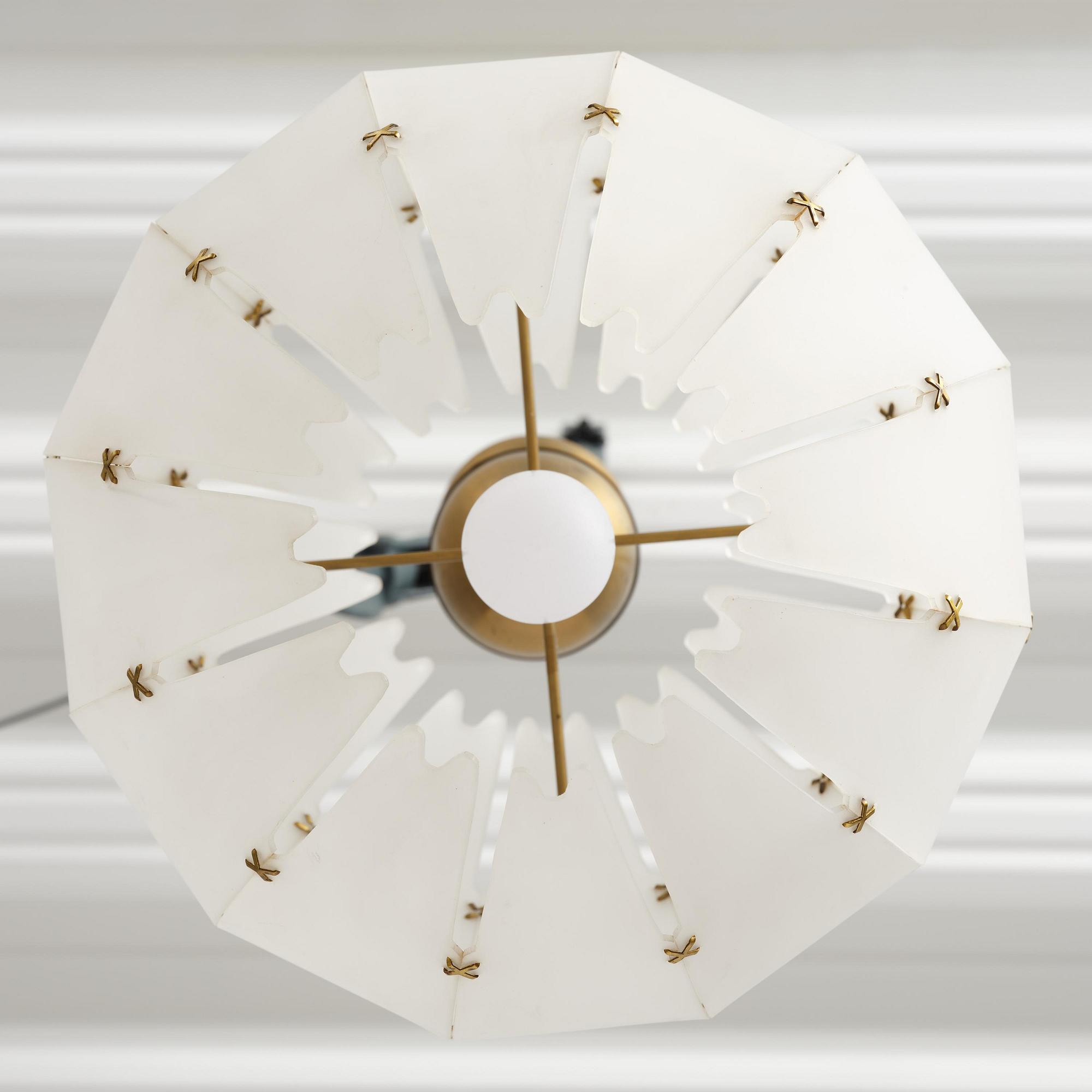 Hans Bergström, taklampa, modell "57", Swedish Modern, ateljé Lyktan, Åhus, 1950-tal.