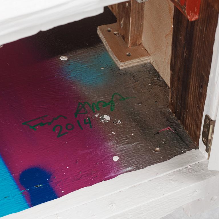 Finn Ahlgren, / Godspeed, a unique "trash sideboard", his own studio, Stockholm 2014.