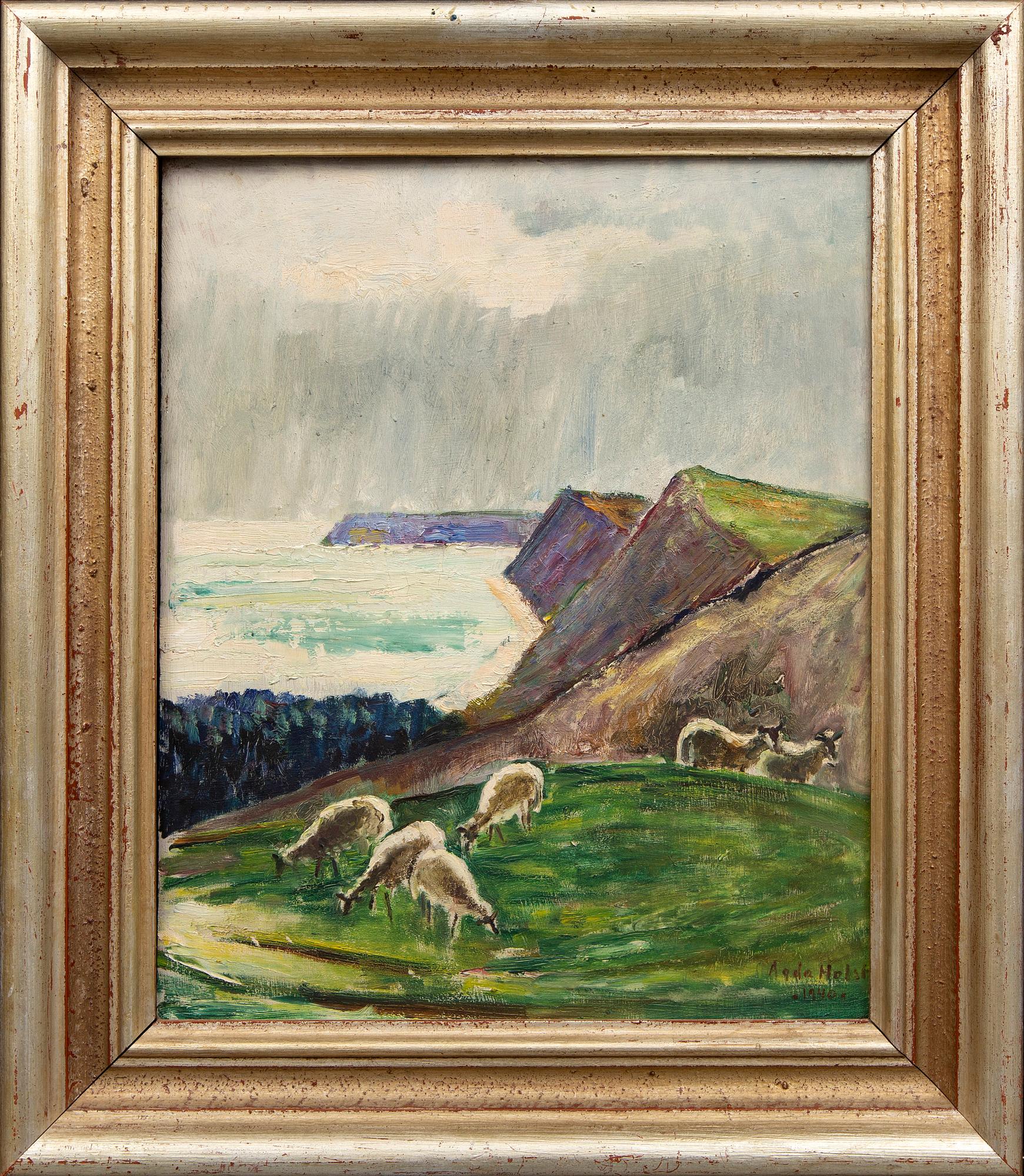 Agda Holst, oil on panel, signed.