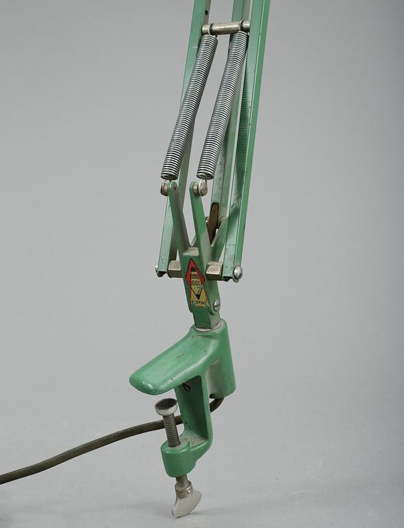 INDUSTRILAMPA, "Luxo 1001", Jacob Jacobsen, omkring 1900-talets mitt.