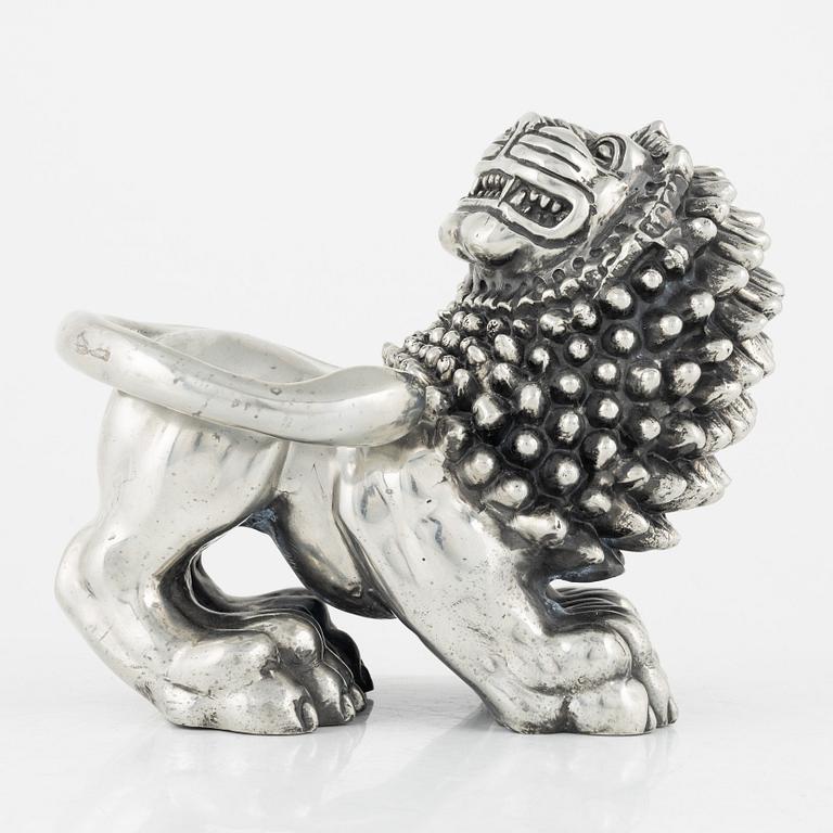 Anna Petrus, a pewter sculpture of a lion, Svenskt Tenn, Stockholm 2021.