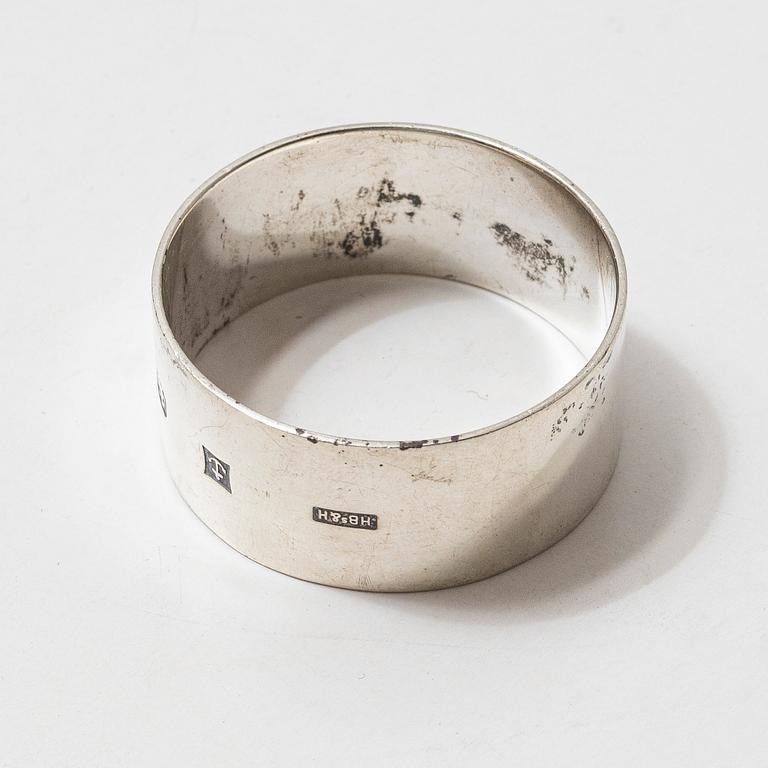 Table spoons, 8 pcs, and a napkin ring, silver, including WA Bolin, Stockholm.