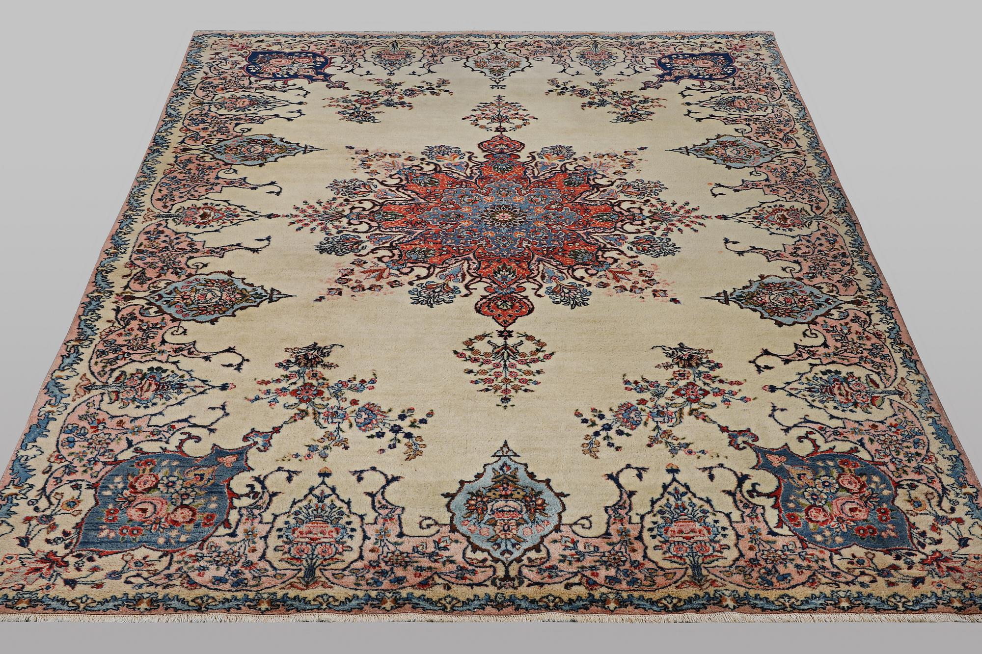 A carpet, old Kerman, ca 370 x 270 cm.