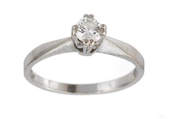 574. RING, set with brilliant cut diamond, 0.25 cts.